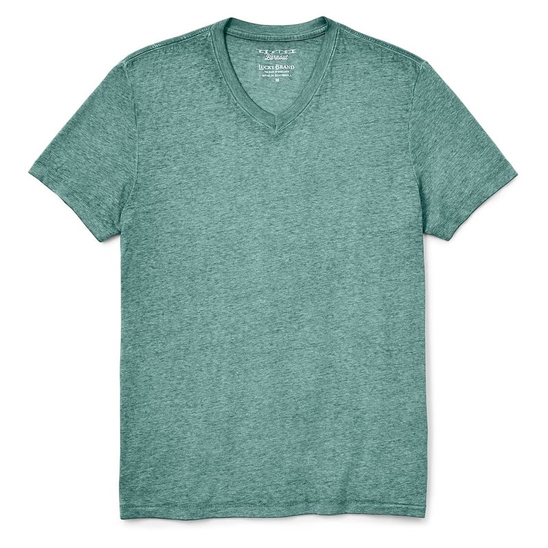 Lucky Brand Men's Venice Burnout V-Neck Tee Shirt, June Bug, M - Image 5